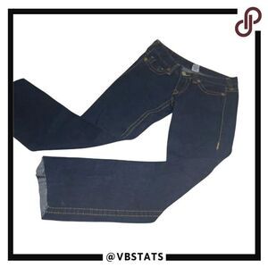 True Religion 100 Thick Stitch Slim Bootcut Jeans Size 28‎ Unfinished hem (NWOT)